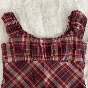 NWT Juniors Summer Plaid Dress, Size 7/8